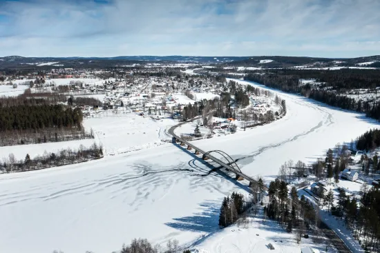 Bild på Vännäs från ovan