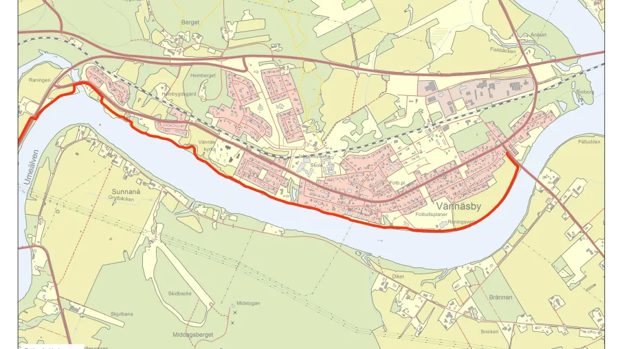 Strandpromenaden i Vännäs och Vännäsby