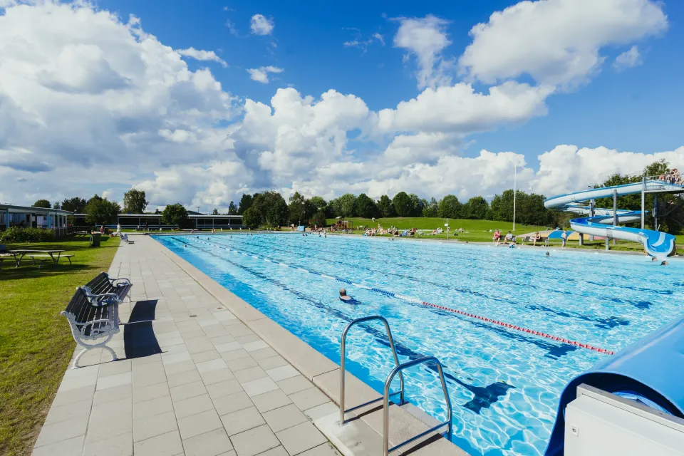 Stora bassängen på Vännäsbadet