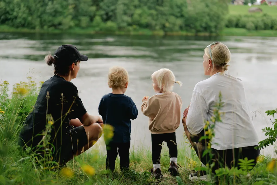 Familj vid vindelälven